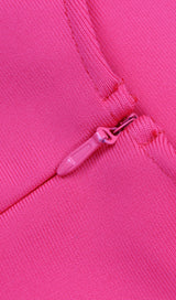 ASYMMETRIC BANDAGE MIDI DRESS IN PINK Dresses styleofcb