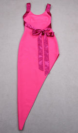 ASYMMETRIC BANDAGE MIDI DRESS IN PINK Dresses styleofcb