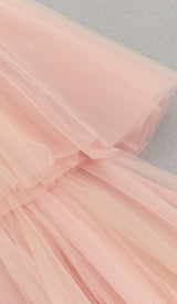 ASYMMETRICAL CORSET MIDI DRESS IN PINK DRESS STYLE OF CB