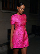 JACQUARD FLORAL MINI DRESS Dresses styleofcb