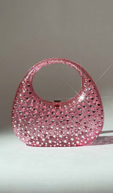 CLEAR EMBELLISHED BAG IN PINK Bags styleofcb