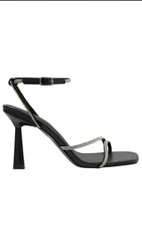 Caitlin Diamante Rope Heels - Black Shoes styleofcb