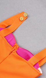 BANDAGE MINI DRESS IN ORANGE Dresses styleofcb