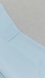 BANDEAU BODYCON MIDI DRESS IN BLUE DRESS STYLE OF CB