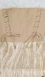 BANDEAU TASSEL MINI DRESS DRESS STYLE OF CB