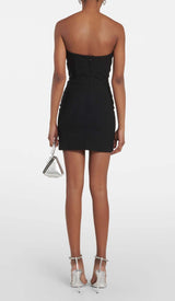 BANDEAU BANDAGE MINI DRESS IN BLACK DRESS STYLE OF CB