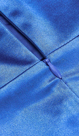 BANDEAU BODYCON MIDI DRESS IN BLUE DRESS STYLE OF CB