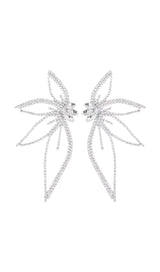 CRYSTAL FLOWER EARRINGS IN SILVER Earrings styleofcb