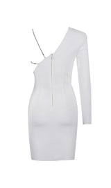 BLACK ONE SHOULDER CRYSTAL MINI DRESS Dresses styleofcb