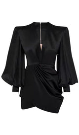 BLACK STAIN DEEP V-NECK MINI DRESS Dresses styleofcb