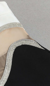 BODYCON PATCHWORK MIDI DRESS DRESS STYLE OF CB