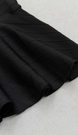 BUCKLE BANDAGE MIDI DRESS IN BLACK DRESS STYLE OF CB