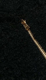 BUTTONED STRAP MINI DRESS IN BLACK styleofcb