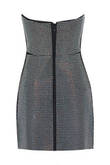 BANDEAU MESH BEADED MINI DRESS Sequins Dress styleofcb