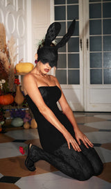 HOLLOW LACE BUNNY EAR Masks sis label