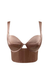 CORSET BACKLESS CROPPED TOP DRESS STYLE OF CB S CHAMPAGNE