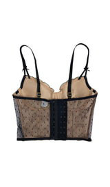 CORSET FLORAL CROPPED TOP IN GRAY DRESS STYLE OF CB