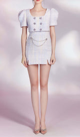CRYSTAL EMBELLISHED TWO PIECE IN LILAC DRESS STYLE OF CB