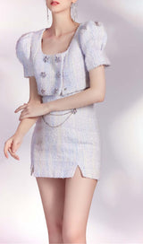 CRYSTAL EMBELLISHED TWO PIECE IN LILAC DRESS STYLE OF CB