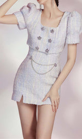 CRYSTAL EMBELLISHED TWO PIECE IN LILAC DRESS STYLE OF CB