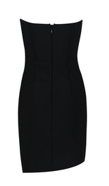 CRYSTAL FLOWER MINI DRESS IN BLACK Dresses styleofcb