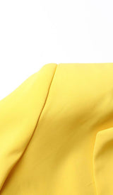 CRYSTAL OPEN BACK JACKET DRESS IN YELLOW DRESS STYLE OF CB