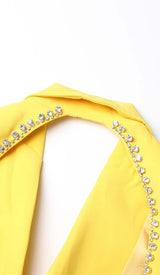 CRYSTAL OPEN BACK JACKET DRESS IN YELLOW DRESS STYLE OF CB