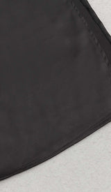 CUT OUT FRONT SATIN CAMI MIDI DRESS IN BLACK DRESS STYLE OF CB