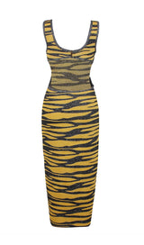 CUT OUT LEOPARD KNIT MAXI DRESS Dresses styleofcb