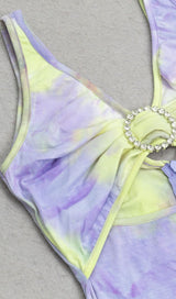 CUT OUT MERMAID HEM DRESS IN MULTI COLOR DRESS sis label