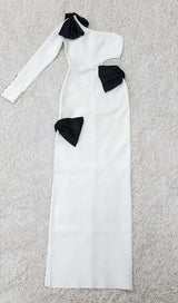 CUT OUT ONE-SHOULDER MAXI DRESS IN WHITE styleofcb
