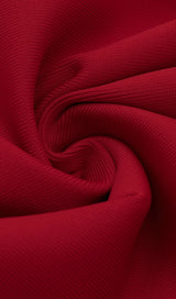 CUT OUT SPLIT STRAPLESS BANDAGE MIDI DRESS IN RED Dresses styleofcb