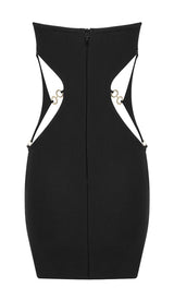 CUTOUT SWEATHEART NECKLINE MINI DRESS IN BLACK DRESS styleofcb