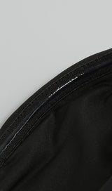 Cut Out High Split Maxi Dress in Black Dresses styleofcb