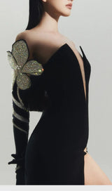 DEEP V MAXI DRESS IN BLACK Dresses styleofcb