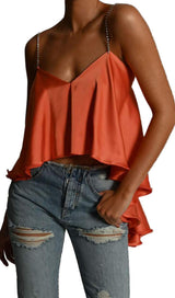 DIAMOND TOPS IN WHITE Clothing styleofcb XS RED