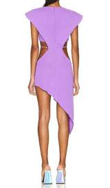 EMBELLISHED CRYSTAL MIDI DRESS IN LAVENDER DRESS STYLE OF CB