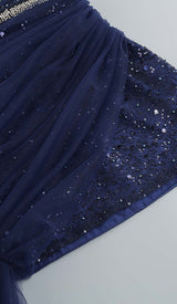 FEATHER SEQUIN MIDI DRESS IN PURPLE DRESS STYLE OF CB