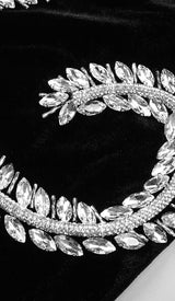 FEATHER VELVET GLOVES MINI DRESS IN BLACK DRESS sis label