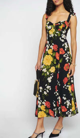 FLORAL-PRINT TIE STRAP DRESS IN LUISA DRESS STYLE OF CB