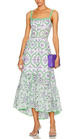 FLORAL EYELET EMBROIDERED MAXI DRESS IN ROSE PETALS DRESS STYLE OF CB