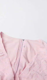 FRILL CUTOUT TRIM MINI DRESS IN PINK DRESS STYLE OF CB