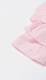 FRILL CUTOUT TRIM MINI DRESS IN PINK DRESS STYLE OF CB