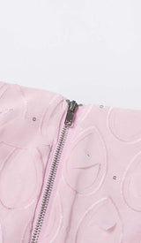 FRILL CUTOUT TRIM MINI DRESS IN PINK DRESS STYLE OF CB