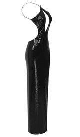 FRONT CUTOUT BACKLESS MAXI DRESS IN BLACK DRESS styleofcb
