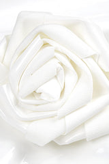 GLAM WITH EDGY SKINTIGHT LATEX GOWN IN WHITE LEATHERETTE PIECES Oh CICI