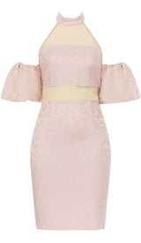 HALTER PUFF MINI DRESS IN PINK DRESS STYLE OF CB