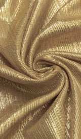 HIP WRAP SLIT MIDI DRESS IN GOLD DRESS STYLE OF CB