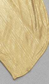 HIP WRAP SLIT MIDI DRESS IN GOLD DRESS STYLE OF CB