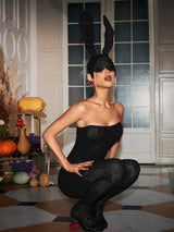 STRAPLESS LACE MINI DRESS IN BLACK Dresses sis label